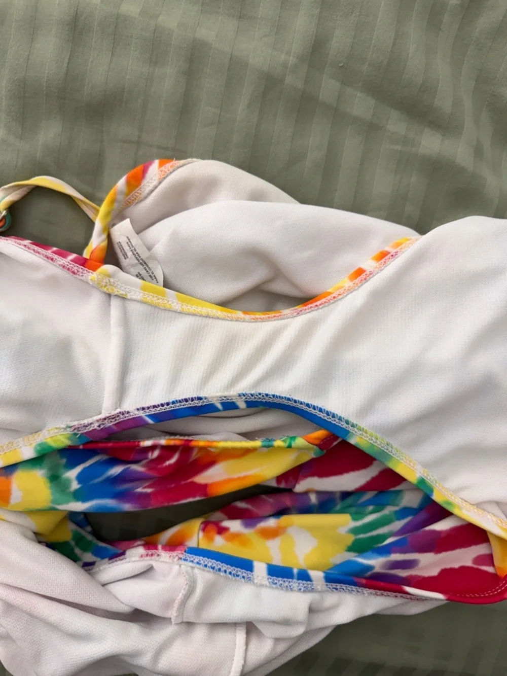 Tie dye one piece swimsuit- low back - Picture 4 of 5